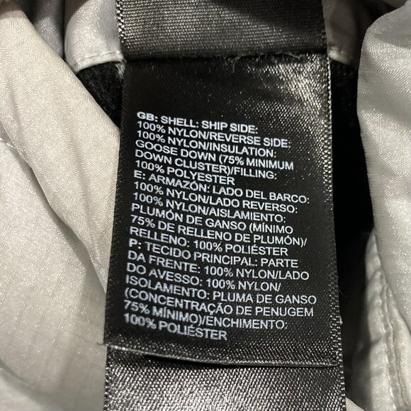 North Face Puffer Jacket Coat Girls XL 18 Black Gray Down Reversible Zip Hooded - Picture 10 of 11